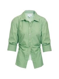 Tanya Taylor Winslet Striped Shirt Green at Farfetch